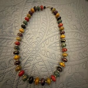 Multicolor Bead Necklace for Women - Vibrant Beaded Statement